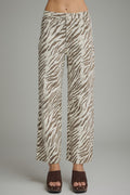 Entro tan and brown zebra stripe pants