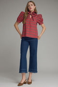 Entro red tie top