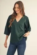 Jodifl green v neck top