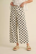 Jodifl black and tan polka dot pants