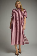 Entro Pink and Plum Striped Dress