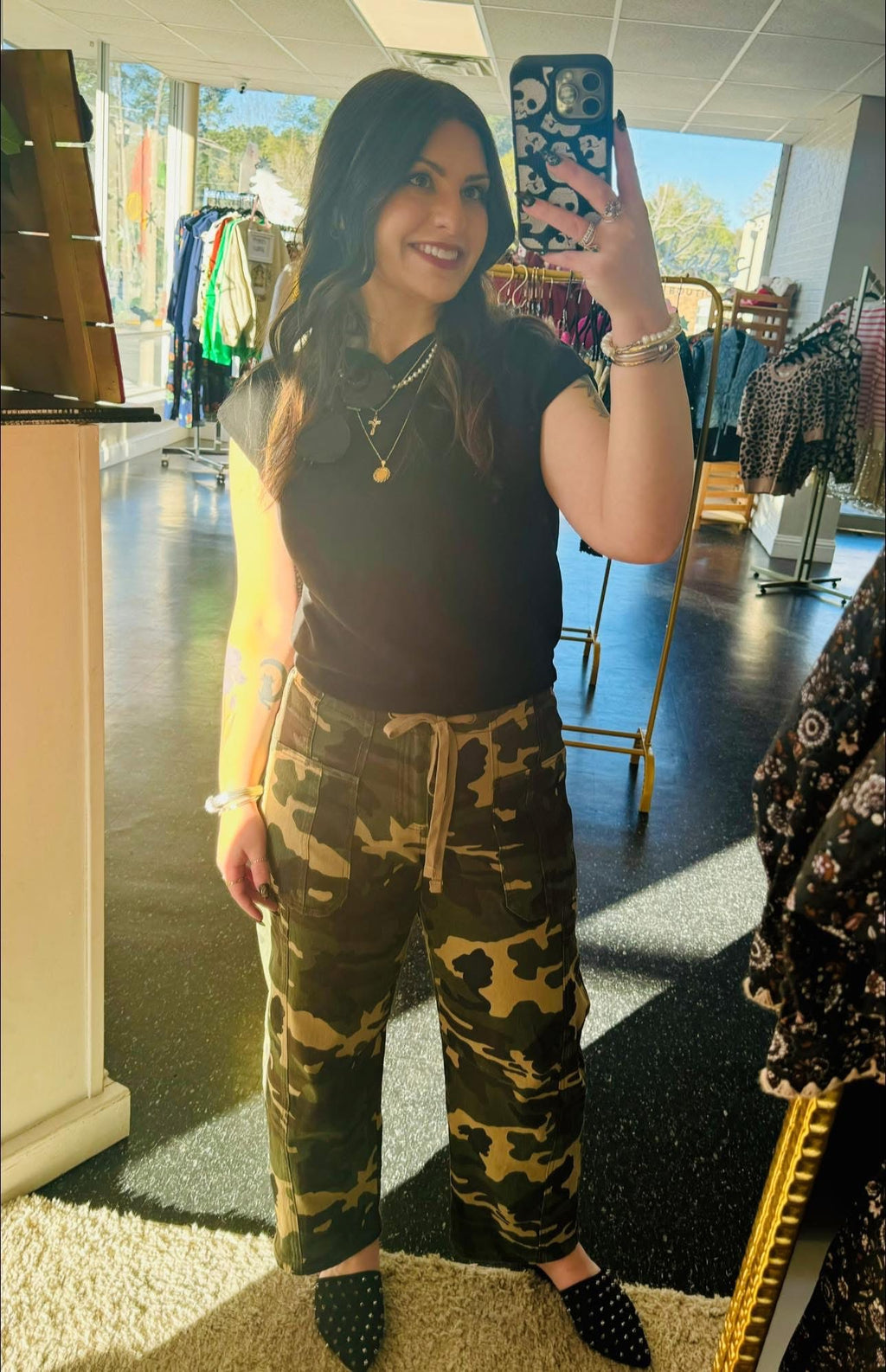 Camo Barrel Jean