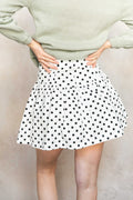 Black and white polka dot skirt